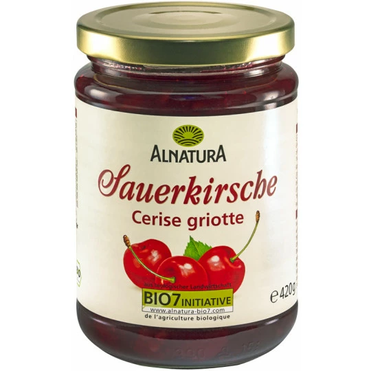 Alnatura Bio Fruchtaufstrich Sauerkirsche 420G 1 Alnatura Bio Fruchtaufstrich Sauerkirsche 420G