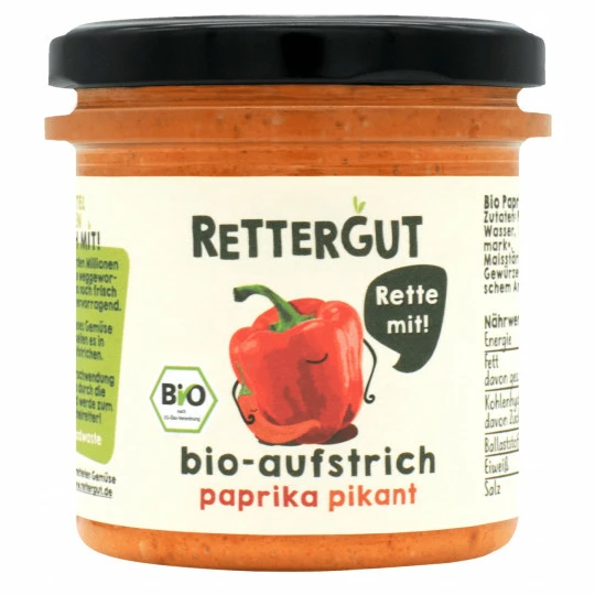 Rettergut Bio Aufstrich Paprika Pikant 135G 1 Rettergut Bio Aufstrich Paprika Pikant 135G