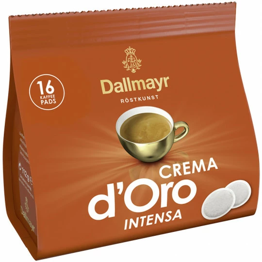 Dallmayr Crema D'Oro Intensa Kaffeepads 16ST 112G 1 Dallmayr Crema D'Oro Intensa Kaffeepads 16ST 112G