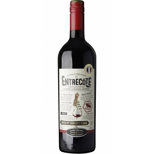 Gourmet Père & Fils Entrecôte Merlot Cabernet Syrah 0,75L 1 Gourmet Père & Fils Entrecôte Merlot Cabernet Syrah 0,75L