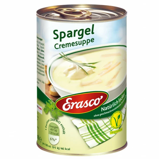 Erasco Spargel Cremesuppe 390ML 1 Erasco Spargel Cremesuppe 390ML