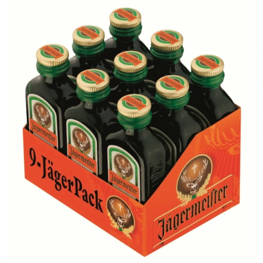 Jägermeister Kräuterlikör Partypackung 9ST 180ML 1 Jägermeister Kräuterlikör Partypackung 9ST 180ML
