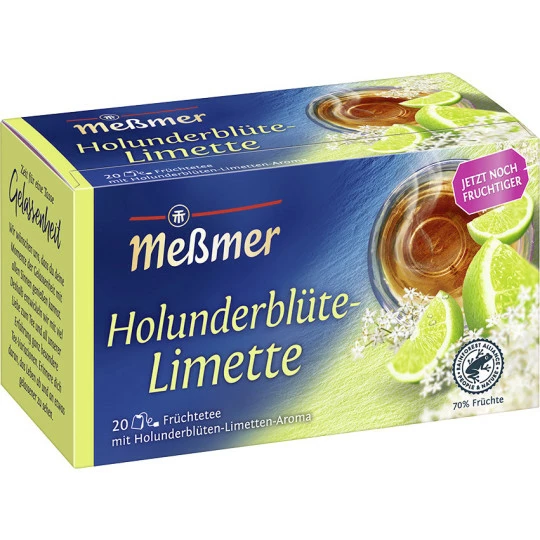 Meßmer Holunderblüte-Limette Tee 20ST 50G 1 Meßmer Holunderblüte-Limette Tee 20ST 50G