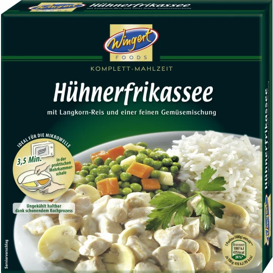 Wingert Foods Hühnerfrikasse 480G 1 Wingert Foods Hühnerfrikasse 480G